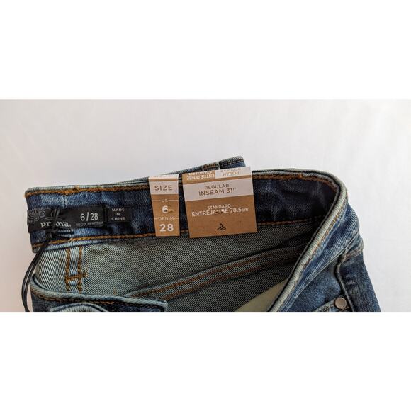 prAna Women's Blue Sienna Women's Dark Wash Size 6 - Picture 9 of 11